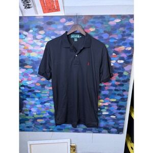 Vintage Knights of Round Table Mens Black Polo Shirt Red Logo Size L NWT Sears